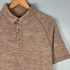 Woolx Men's Small Gray Merino Wool Blend Short Sleeve Polo Shirt Performance